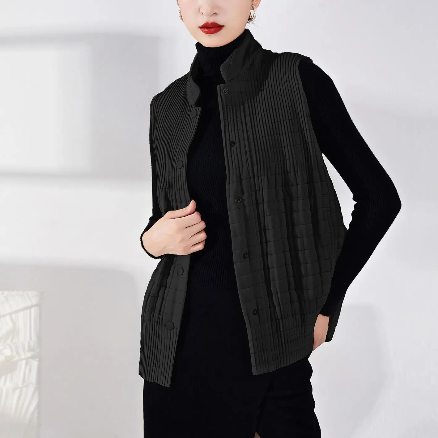 Winter coat women's vest vest versatile design cotton-padded clothes women's high-end women's thick cotton clothes