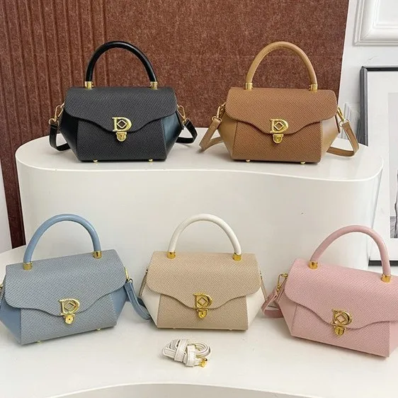 Women's Designer Tote Bag Korean Style Patchwork Crossbody Purse High Quality Leather Small Square Shoulder Bag for Women