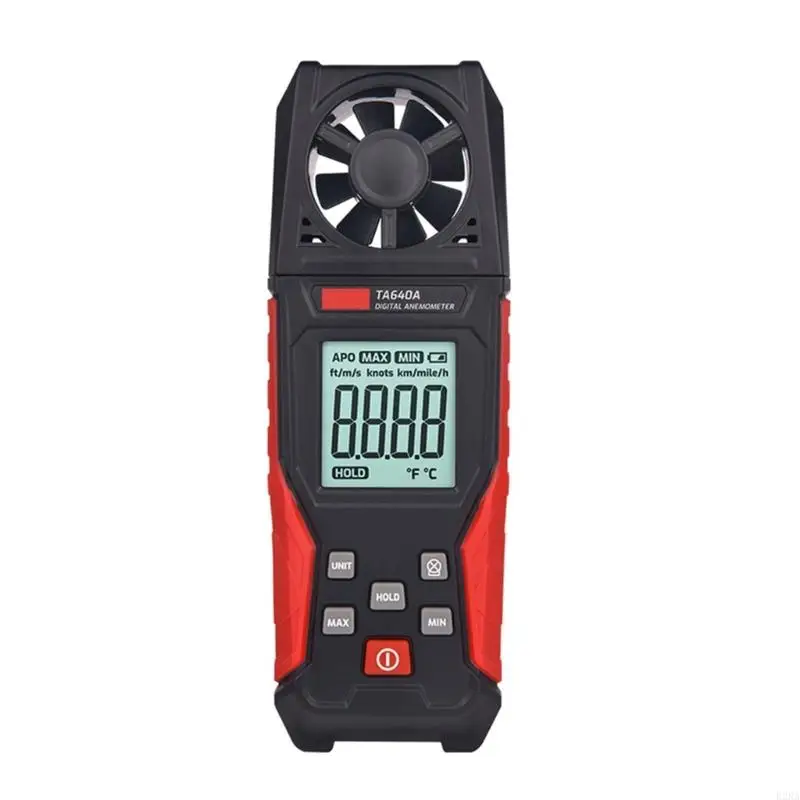 Multifunction Windmeter with back light LCD Display Small Wind Speed Meter ABS for Easy Wind Speed & Temperature Reading