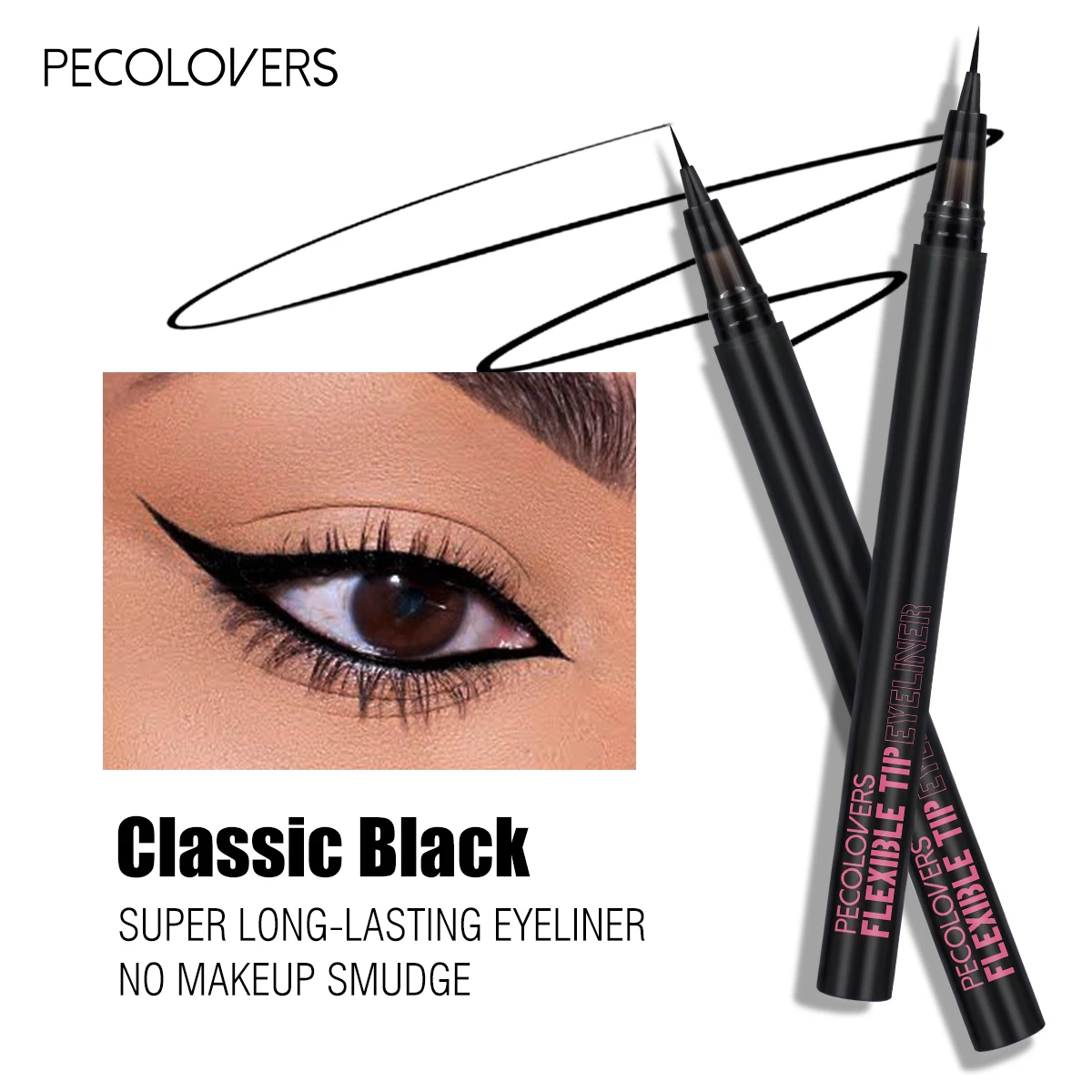 3pcs Ultra-Fine Eyeliner Eyeliner Liquid,Quick-Drying,ปากกาอายไลเนอร์,ยาวนาน,กันน้ําอายไลเนอร์STICK