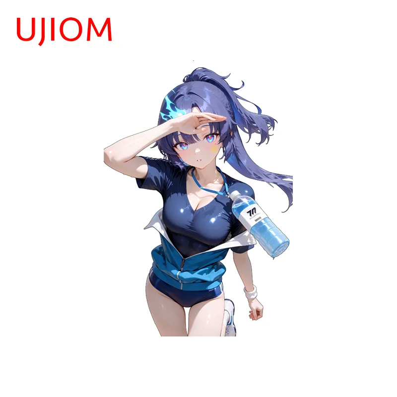 UJIOM Trendy Blue Archive Sexy Anime Figure Wall Sticker Unique HD Pattern Scratch Proof Decal Cupboard Vestibulec Decor