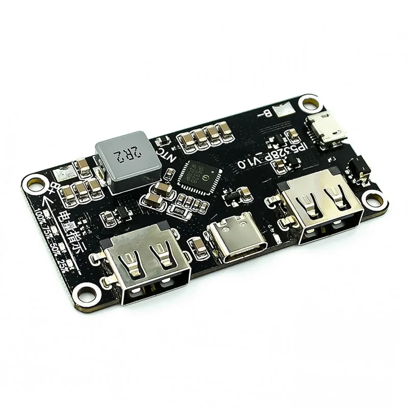 IP5328P 듀얼 USB 18650 배터리 충전기 트레저 Tpye-c 3.7V ~ 5V 9V 12V 스텝업 고속 충전기 회로 기판 QC2.0 QC3.0