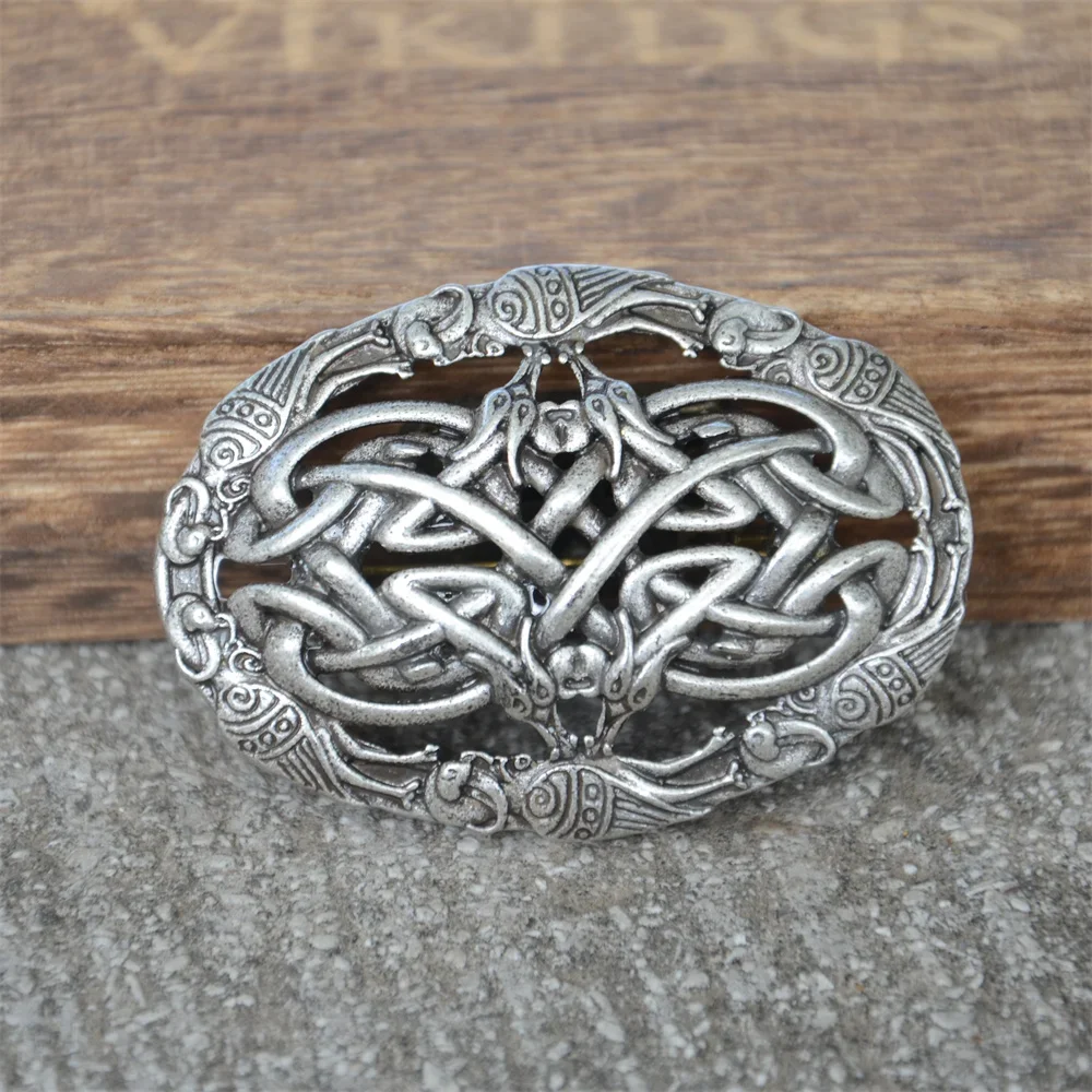 1Pcs Ancient Sweden Norse Viking Brooch Metal Badge Suit Shirt Clothing Amulet Jewelry Brosch Talisman