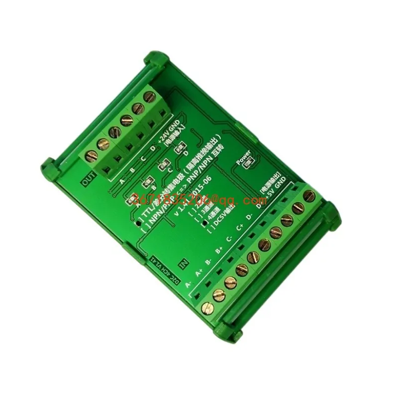 

2/4 channel differential signal conversion single-ended collector servo encoder 2MHz conversion board PLC fully compatible
