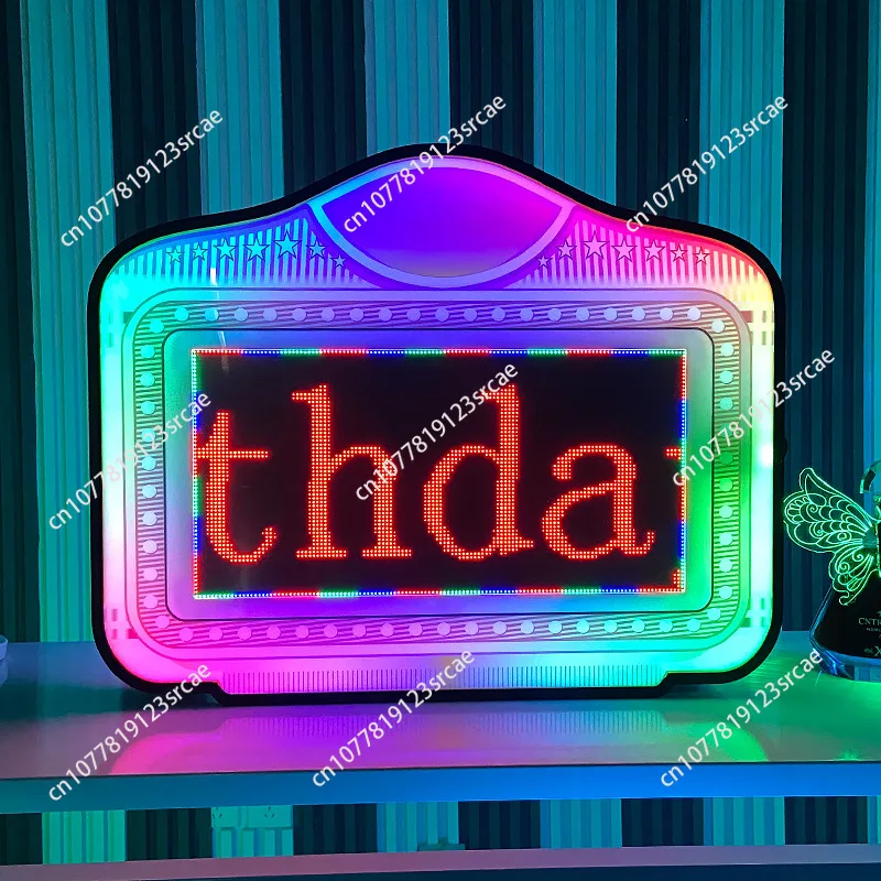 Customized Logo Marquee Board Vip Bottle Service Sign Digital  Presenter Led Letter Marquee Message Board