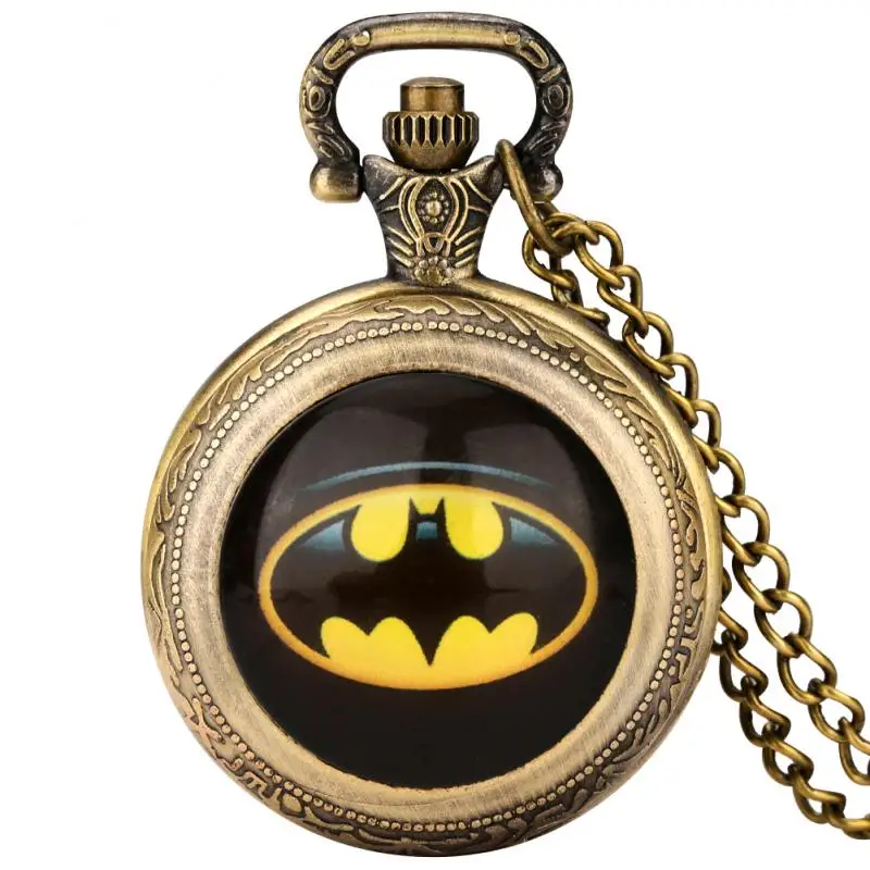 Anime Clock Movie Extension Theme Medium Sized Pendant Quartz Pocket Watch Chain Necklace Anime Cartoon Watch for Boys Children