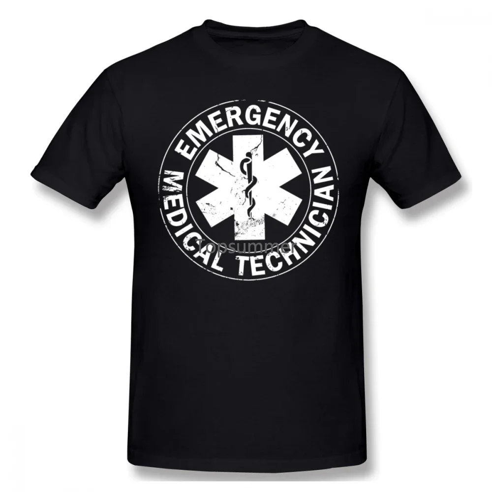 Emergency Medical Technician Ambulance Logo T-Shirt For Men Plus Size Custom Couple Tshirt