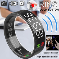 Smart Ring with Display Screen and Touch, Health Manager, Gesture Control, Wireless Charging, 5 ATM Waterproof For Men Women New