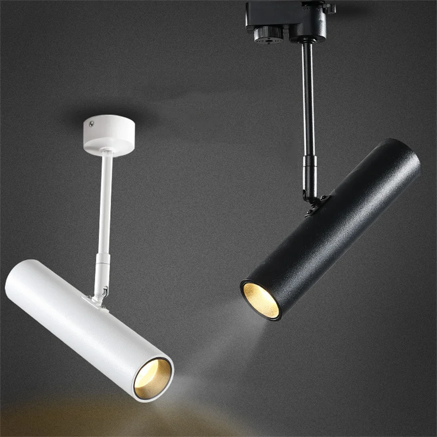 7/12W Long Tube LED Track Light Surface Mounted Ceiling Spotlight Nordic Ceiling Rail Lamp For Shop Restaurant Bar Store Decor
