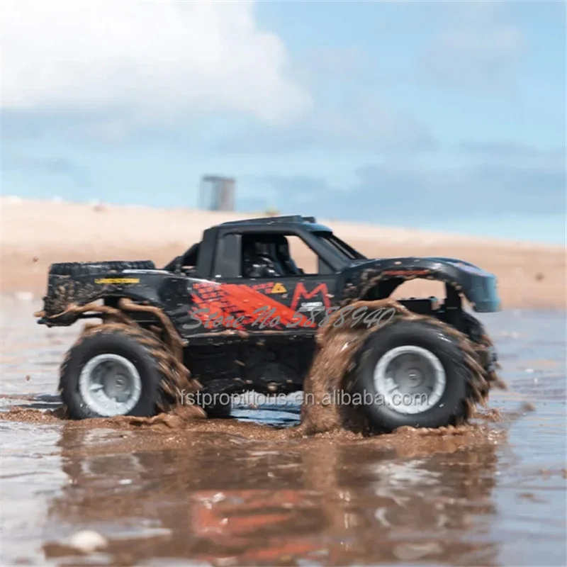 High Speed Off Road Land & Water Radio Control Car 2.4G 30Mins 4WD Waterproof Rubber Tires Double Sided Drive Drift Stunt RC Car