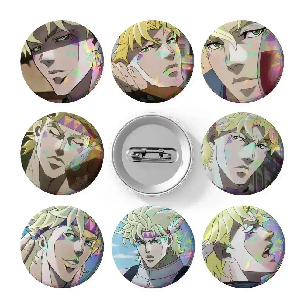 Anime JoJo's Bizarre Adventure Caesar Anthonio Zeppeli JOJO Badges Button Round Creative Pin Brooch Badge Bag Decor Accessories