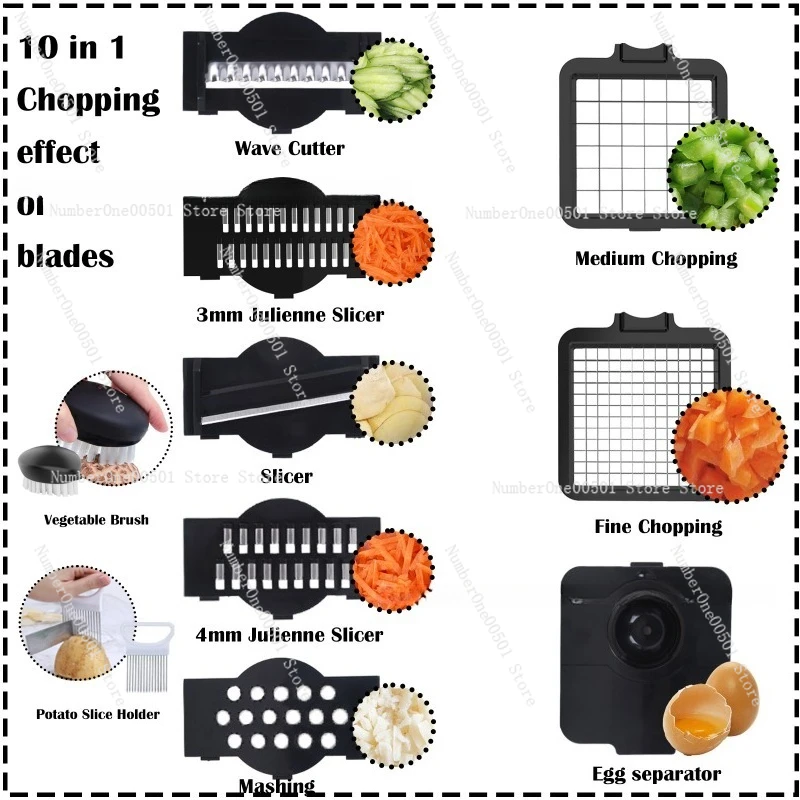 Multifunctional vegetable cutter Mini small dicer, shredder, slicer