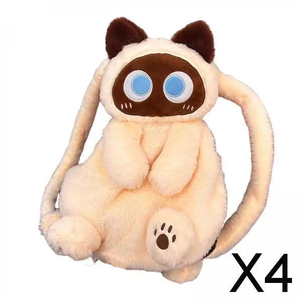 

Cute Plush Cat Backpack Lightweight Cartoon Daypack School Bag Large Capacity for Kids Girls Travel