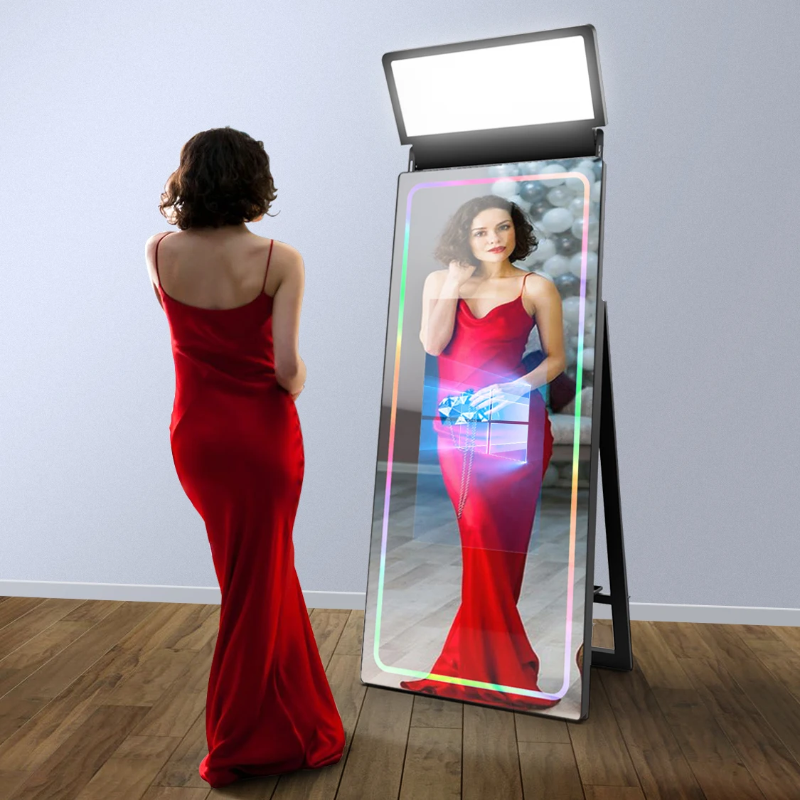 Wedding Portable Props Selfie Magic Miroir Photobooth Kiosk Machine Mirror Photo Booth For Events