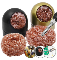 New Cleaning Ball Desoldering Soldering Iron Mesh Filter Cleaning Nozzle Tip Copper Wire Cleaner Ball Metal Dross Box Clean Ball