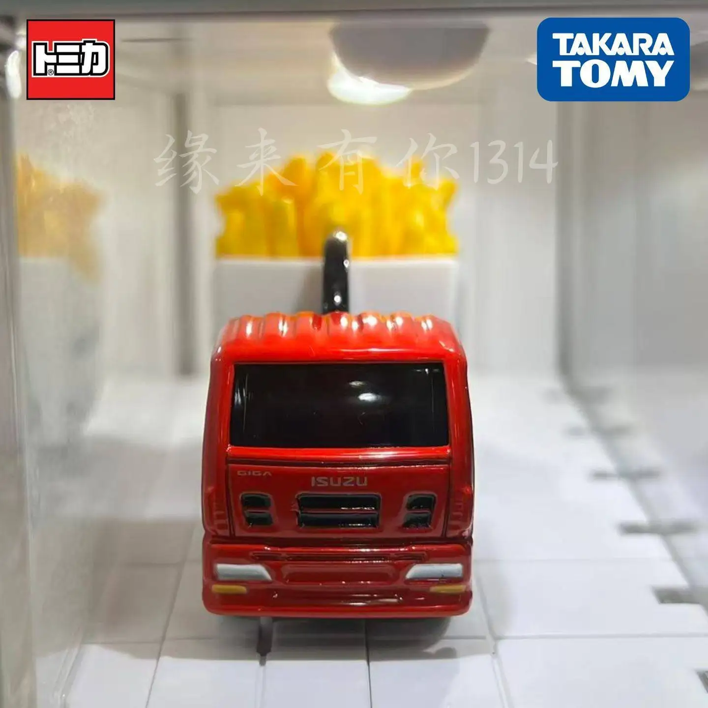 

Takara Tomy Tomica №55 Isuzu Giga: Фургон для продажи картофеля фри, литая под давлением модель из сплава, мини-машинка, коллекционная игрушка для мальчиков, подарок