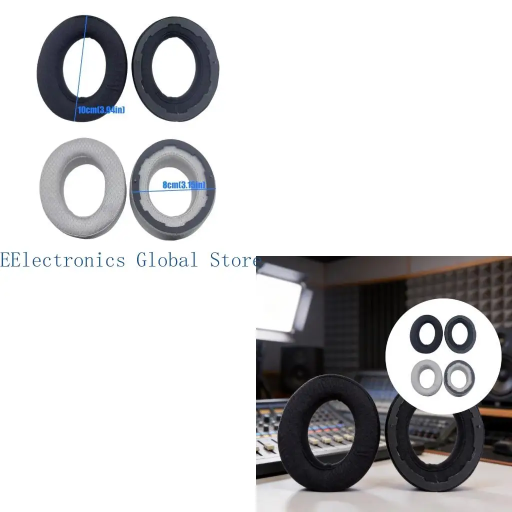 462B Headphone Ear Cushions Replacement for Focal Bathys, Oval Ear Pad Set for Home Offices Music Listening Earcups