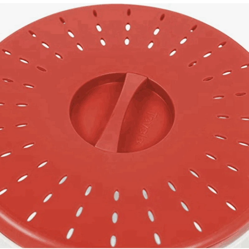 غطاء رشاش ميكروويف قابل للطي ، صواني حمراء ، غطاء طعام بغطاء ، 2 ×