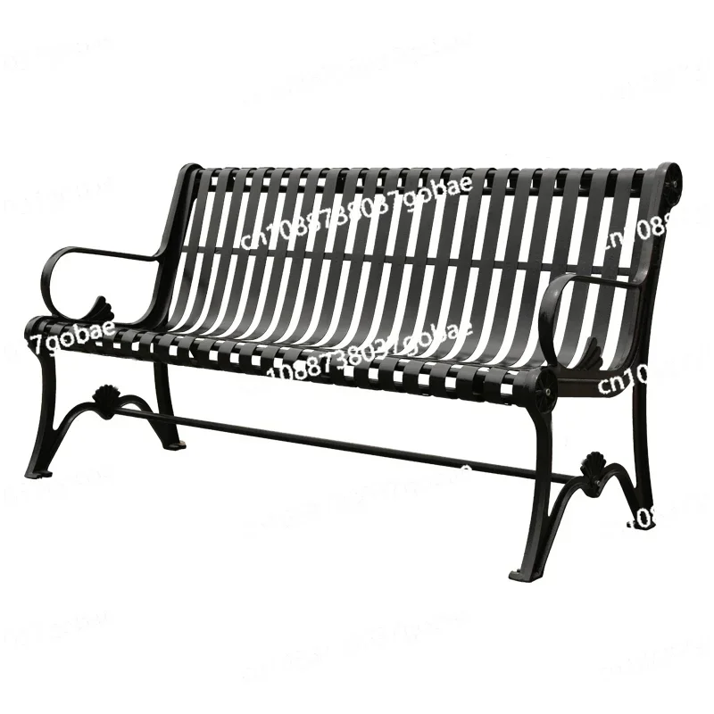 Park chairs, outdoor benches, cast iron leisure wrought iron community chairs, double seater courtyards