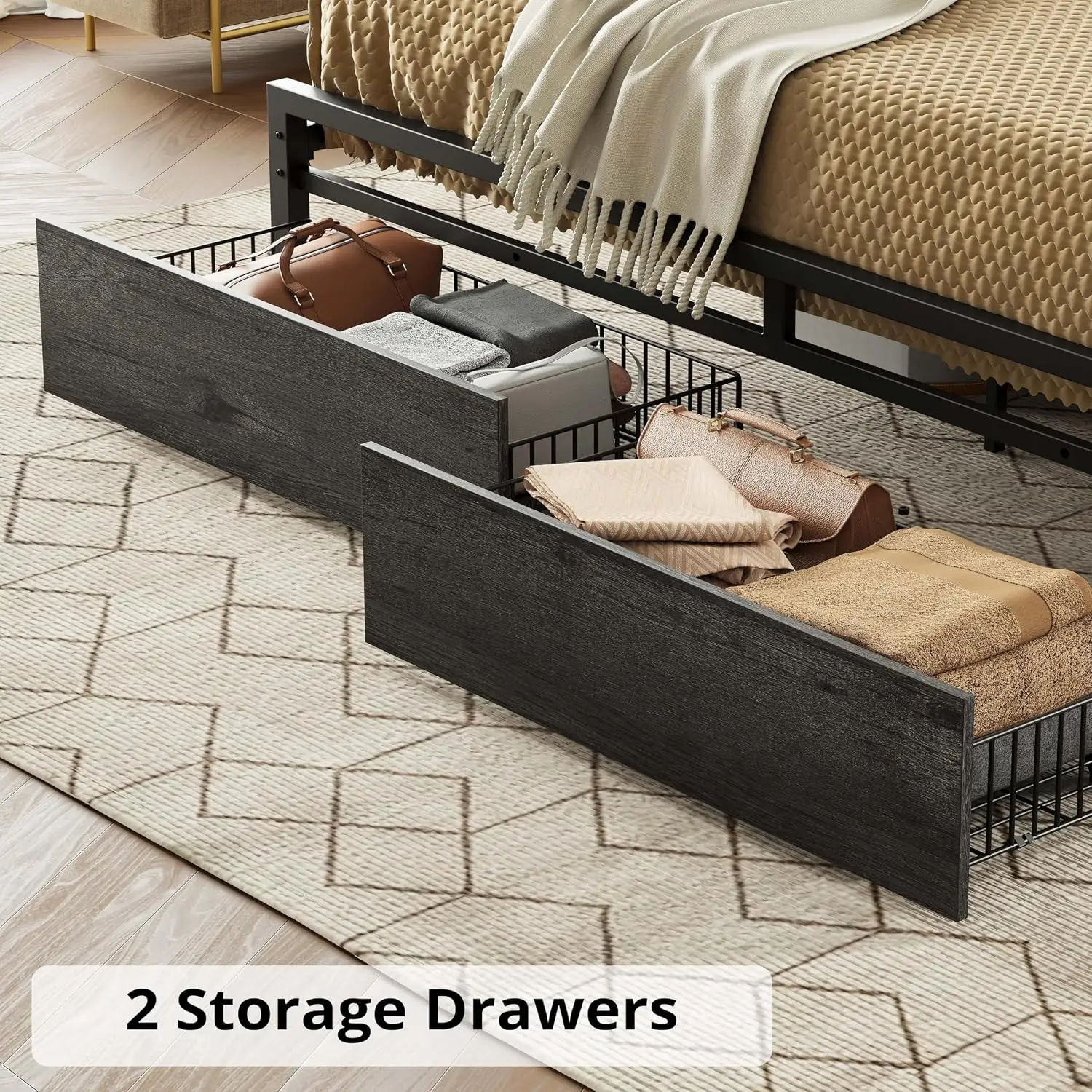 California King Storage Bed Frame 4