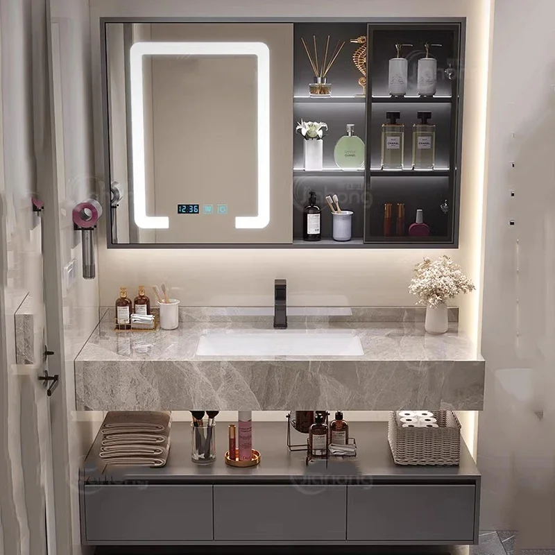 

Waterproof Bathroom Cabinet Organizer Drawers Mirror Storage Bathroom Cabinet Washroom Space Saver Badkamer Kastje Furniture