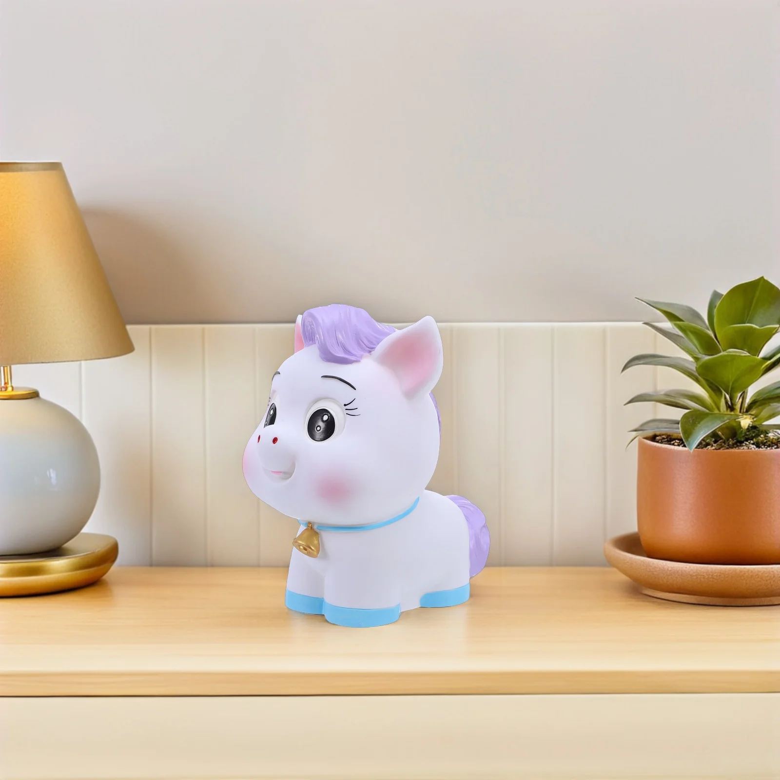

White Horse Money Saving Box Piggy Bank Unbreakable Coin Jar Cute Animal Money Bank Kids Birthday Present Horse Ornaments