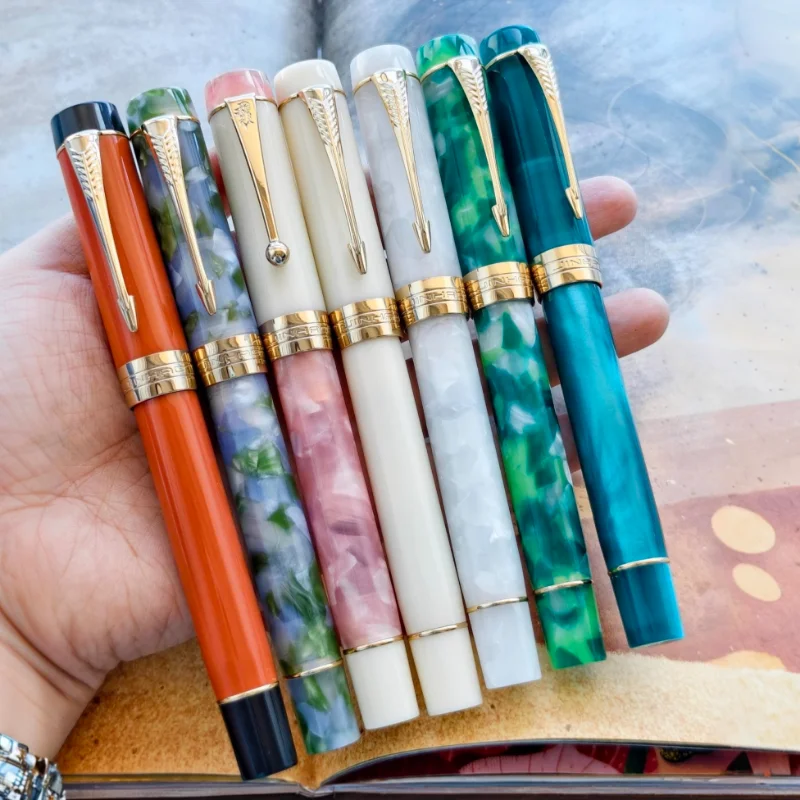 

New Style Jinhao Acrylic Resin Fountain Pen F 0.5mm Nib Pens Classic Business Signature Pen Luxury Writing High-end Stationery