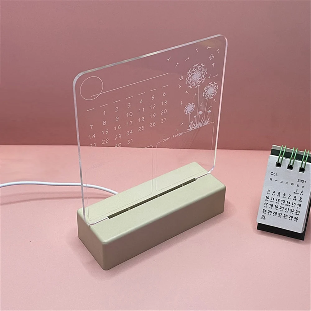 Transparent Note Board Does Not Hurt Eyes Soft Light User Friendly Innovative Creative Stationery Note Board Night Light Pattern