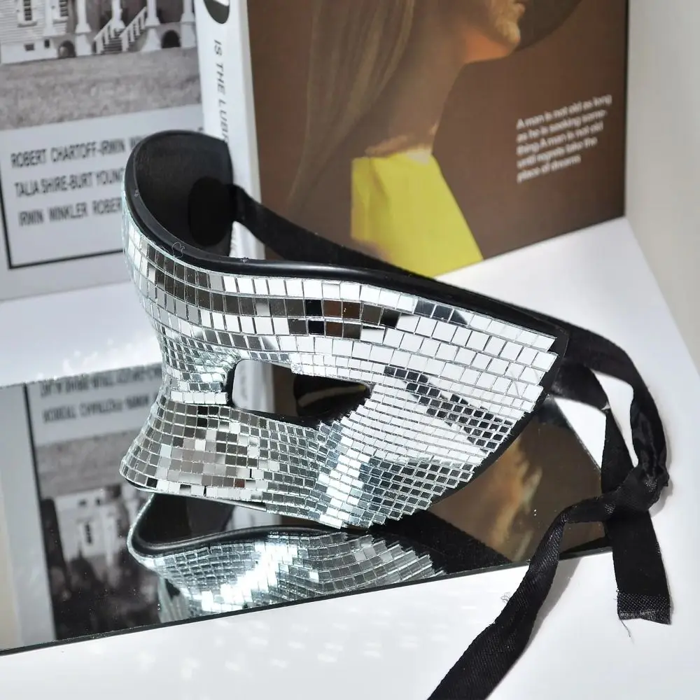 Gemaskerd Bal Glitter Spiegel Gezichtsmasker Volledig Gezicht Mannelijke Volwassen Nachtclub Masker Half Gezicht Cosplay Prom Props Thuis DJ Decor Vrouwen