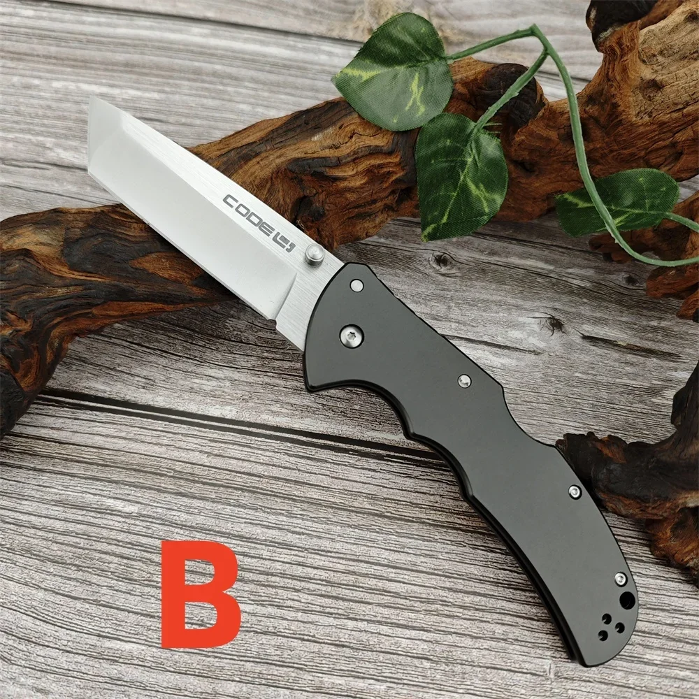 CODE Pocket Folding Knife D2 Tanto Blade T6 Aluminum Handle Outdoor Knives Camping Hunting Tactical Knife EDC Tool for Gifts