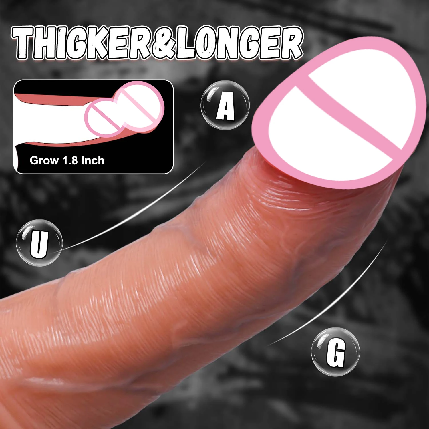 Man Delayed Ejaculation Extend Cock Soft Enlarger Penis Sleeve Condom Sex Toy Dildo Safety Silicone Dick Ring Male Sex Product view 6