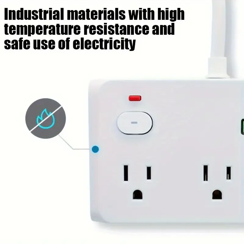 USB متعدد المنافذ موسع الطاقة منافذ USB منافذ التيار المتناوب الحائط الفاصل للسرير السفر الجدار مهايئ شاحن قطاع الطاقة