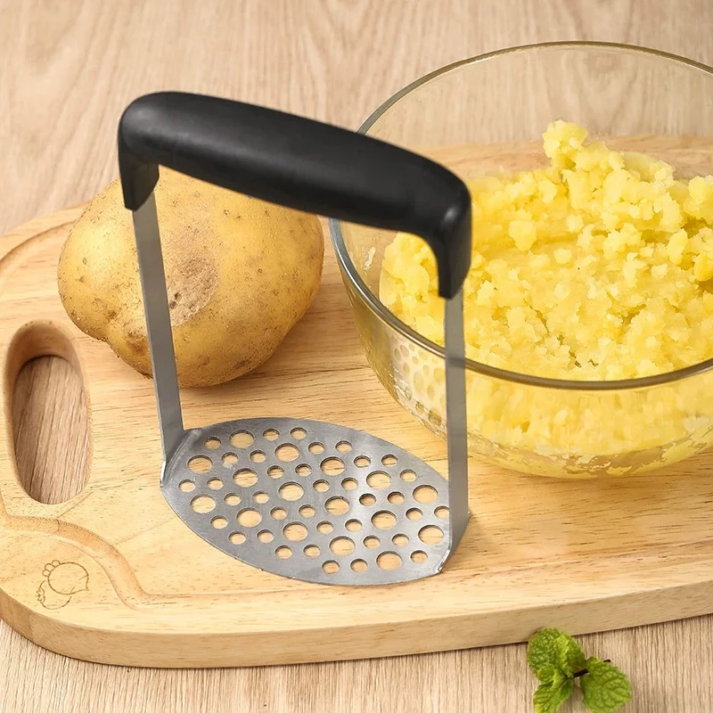 

Durable Stainless Steel Potato Ricer Masher - Non-Slip Handle for Smooth Mashed Potatoes & Vegetable Puree, Kitchen Gadget