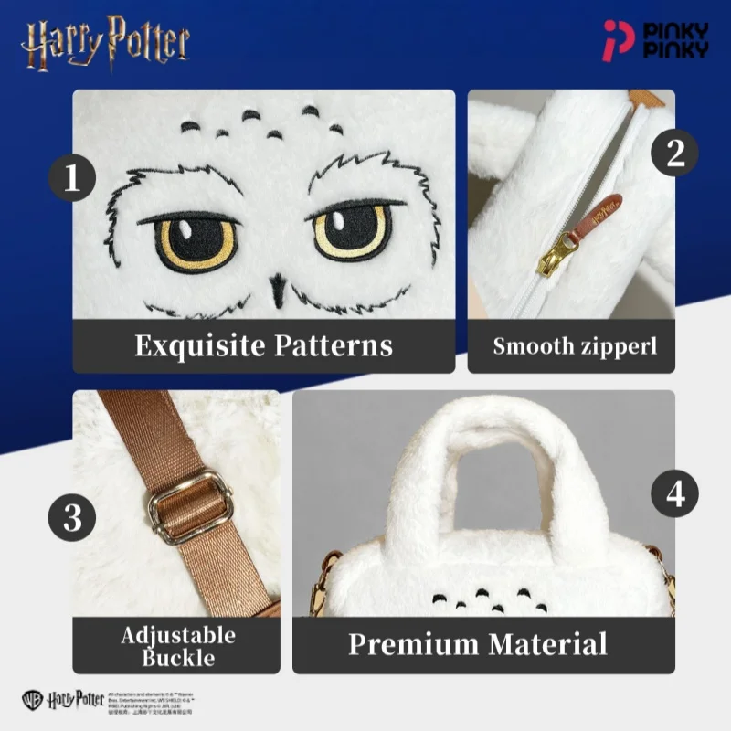 Pinky Harry Potter Crossbody Bag Hedwig Handbag Cute Shoulder Bag for Commuting Outing Gifting for Fans Students Women view 5
