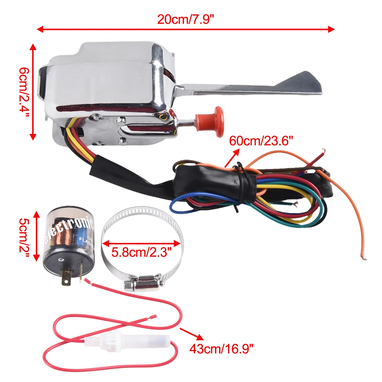 

Iron 12V Turn Signal Switch Car Street Hot Rod Chrome Turn Signal Switch For Ford For GMC Street Hot Rod Accessories For The Car