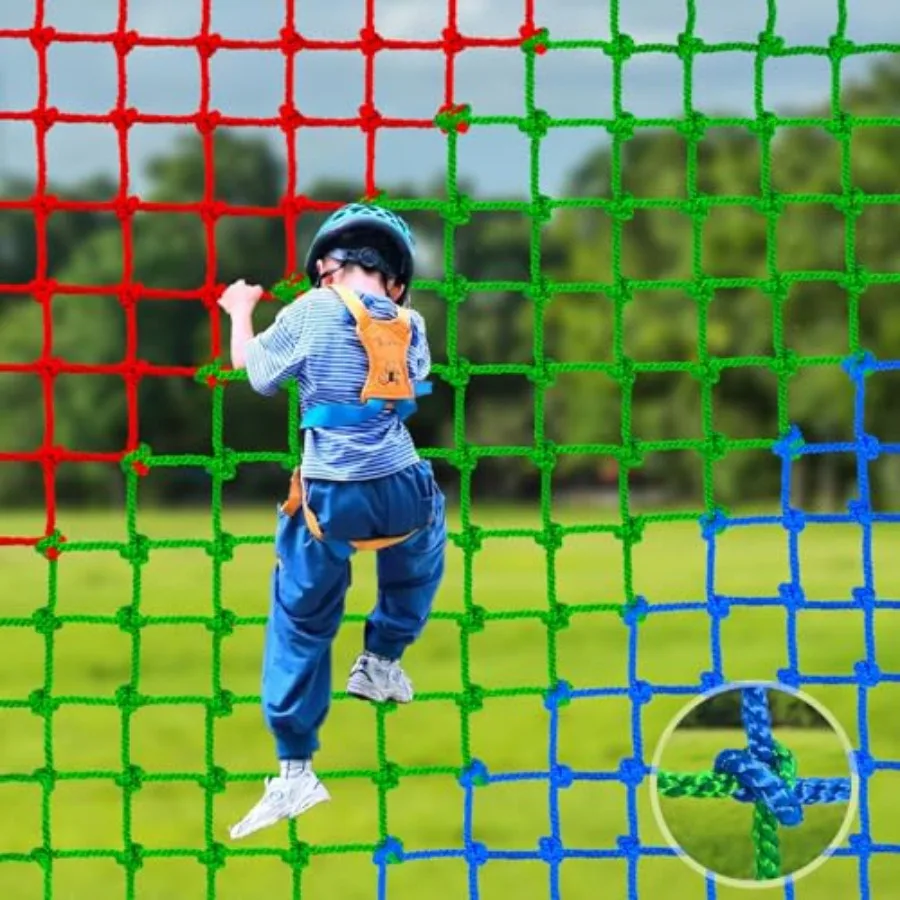 

Уличная сетка для скалолазания 3×6.5 футов, сверхпрочная, в военном стиле, с веревочной лестницей грузоподъемностью 700 фунтов, для домиков на деревьях, спортивных комплексов, детских площадок