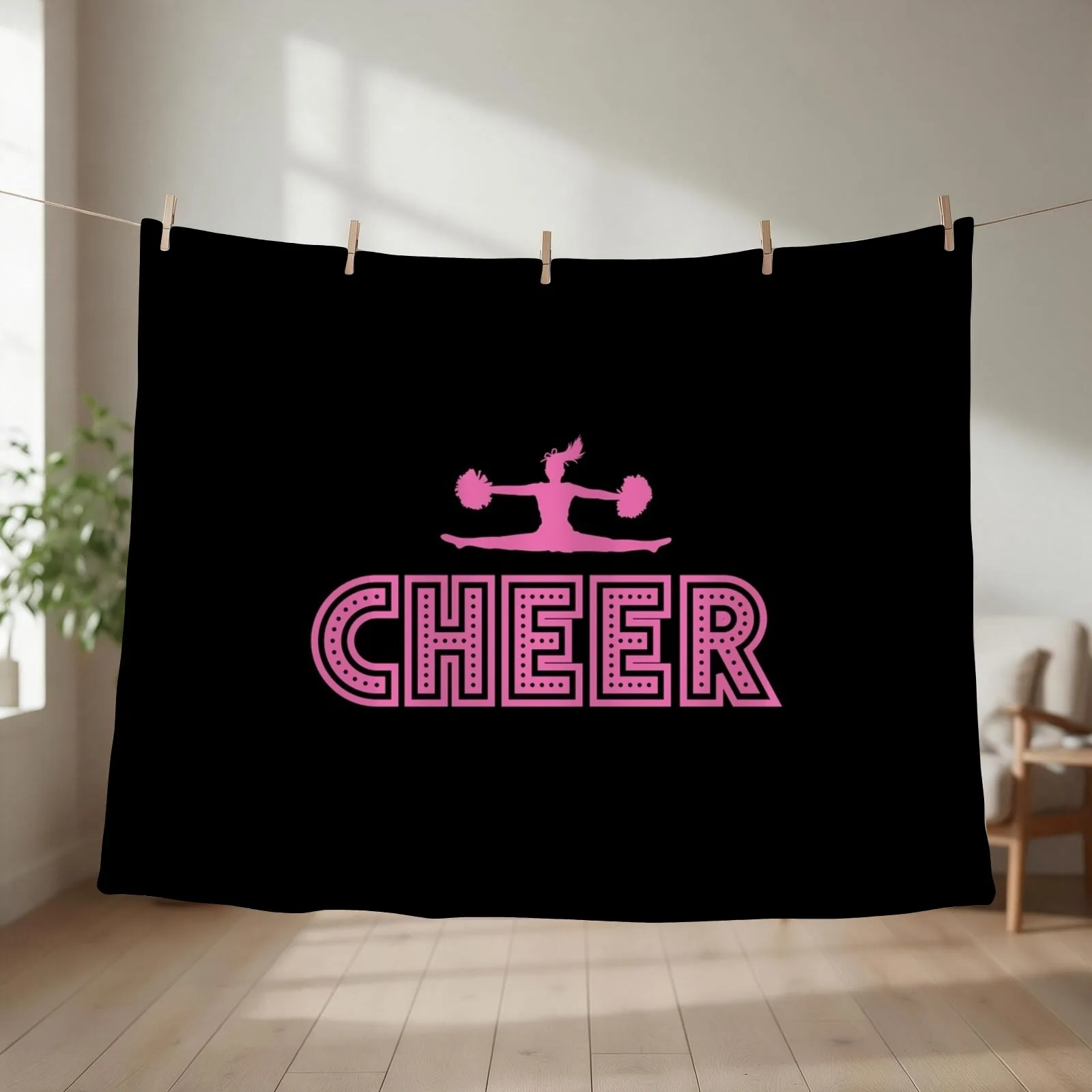 Cheerleader Cheerleading Gift Sport Hobby Throw Blanket couch cozy soft plush fuzzy picnic outdoor blanket