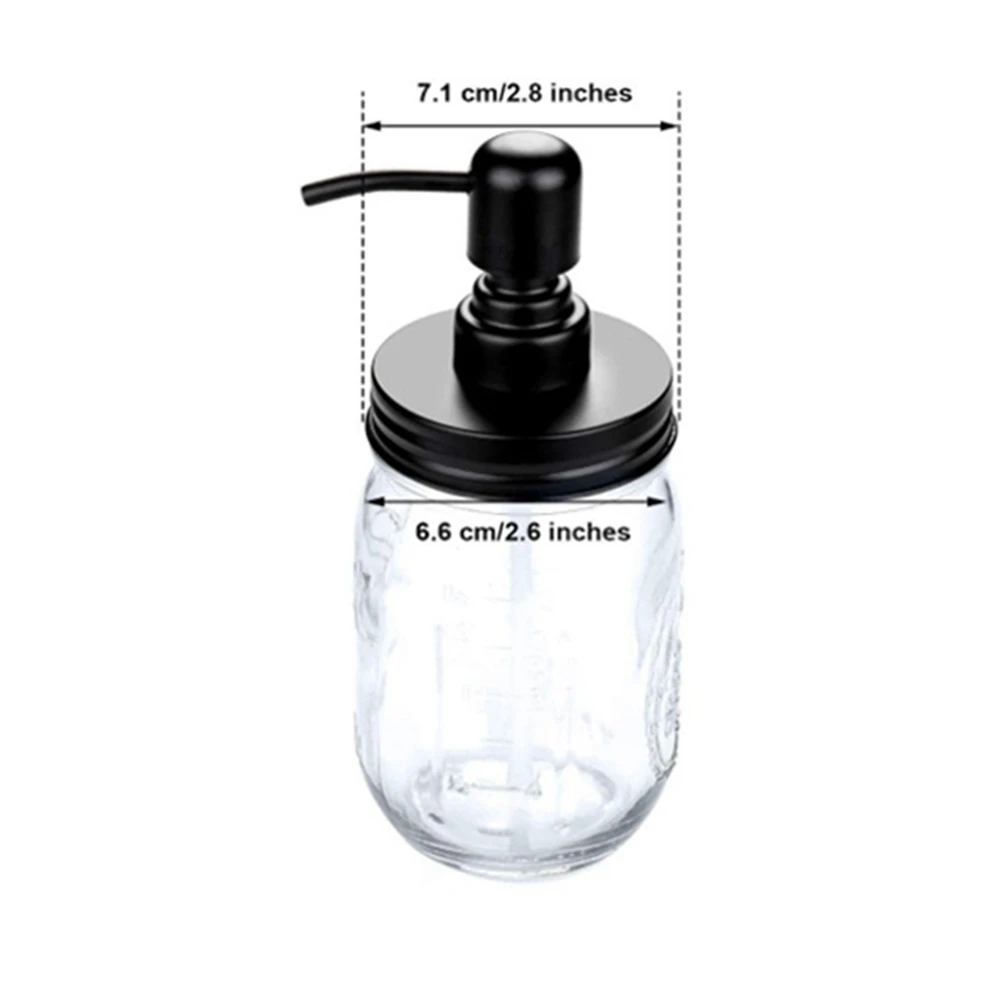 AT19-4 Pack Mason Jar Soap Dispenser Lids With Pumps,Lotion Soap Dispenser Lids For 16Oz Regular Mouth Mason Jar Decor