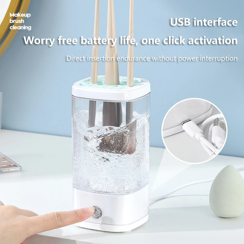 Makeup Brush Cleaner And Dryer Automatic Clean Makeup Brushes Washing Machine Silicone Makeup Brush Cleaning Tool