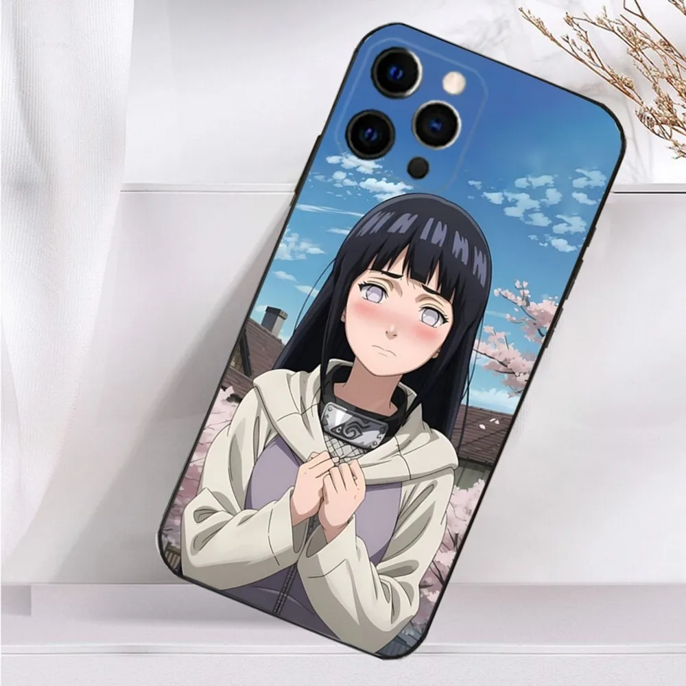 H-Hyugas Anime H-Hinatas Phone Case For iPhone 16,15,14,13,12,11 Plus,Pro Max,XS,X,XR,SE,Mini,8,7 Soft Silicone Black Cover