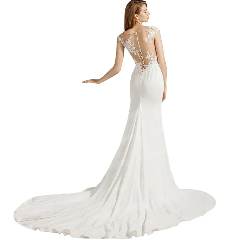 Sirena Sweetheart abiti da sposa Appliques Vintage abiti da festa elegante Sexy collo Backless abito da sera madre sposa