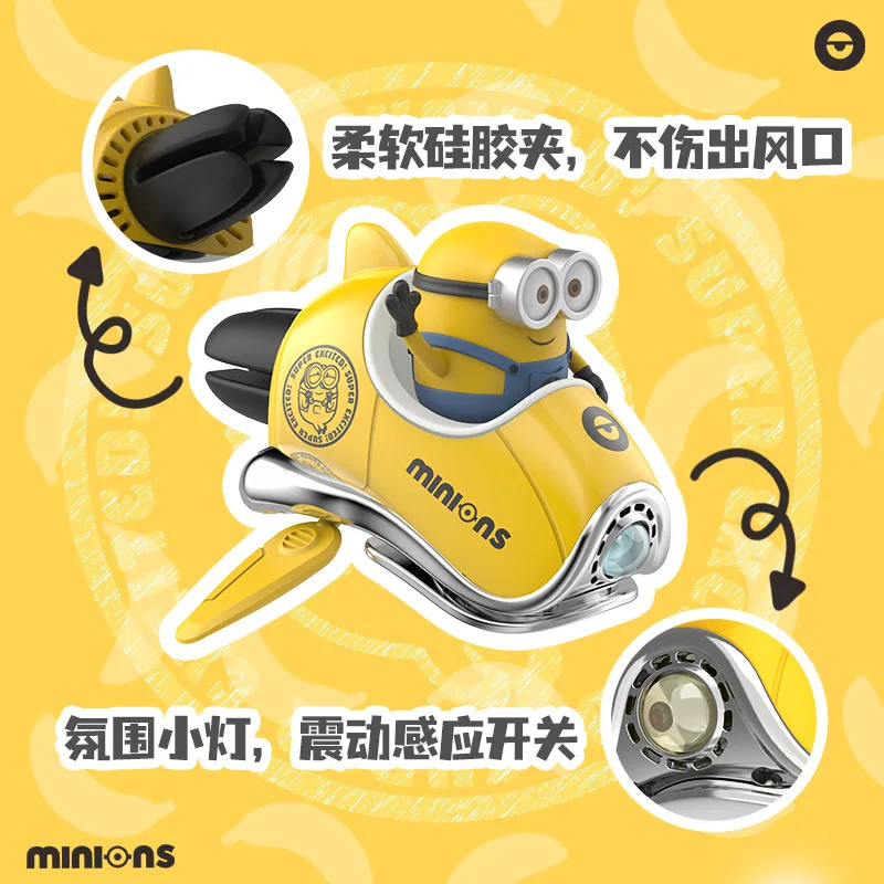 Neue Minions Cartoon Auto Lufterfrischer Mit Rotierenden Propeller Magnetische Design Auto Innen Parfüm Duft Zubehör Geschenk – Detail 7