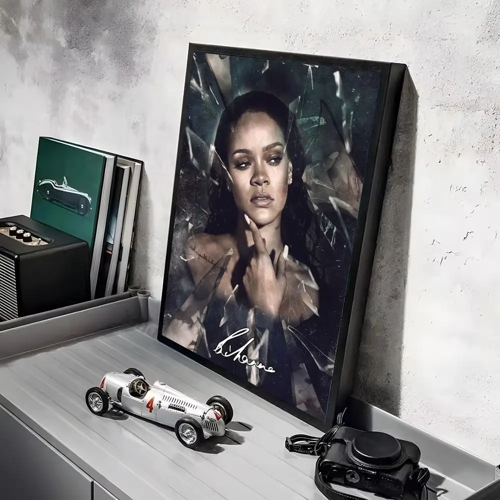 R-RihannaS album Cover Poster Home Living Bed Room Bar Hallway Sticky Wall Art Printing Aesthetic