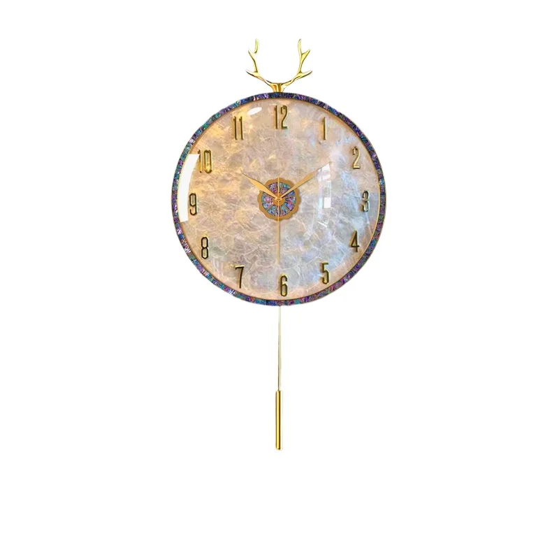 

Латунные настенные часы с радиоволновой волной, бесшумные часы для спальни, современные часы с автоматическим синхронизацией, 2024, минималистичные часы для гостиной