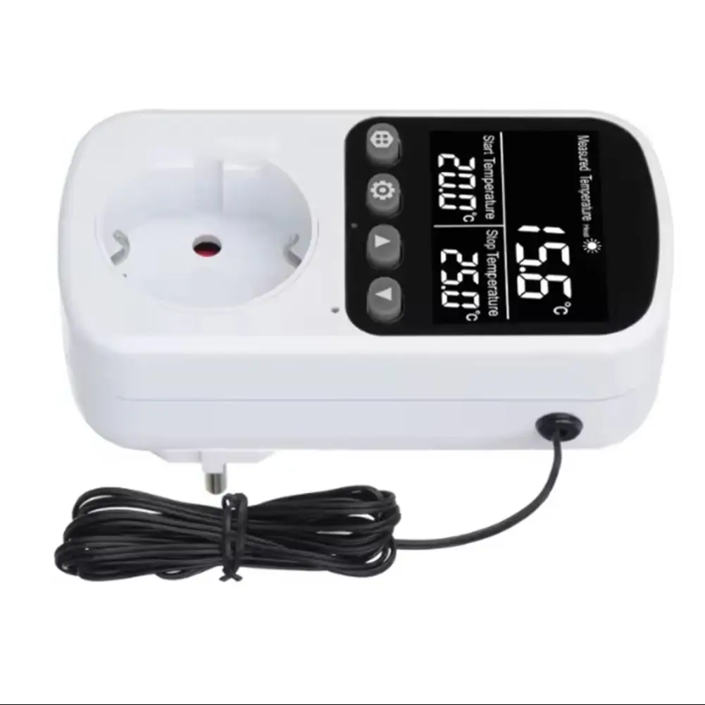 Energy Efficient Digital Thermostat Socket 40 to 120 Celsius with Timer and Wide Compatibility for Home Appliances