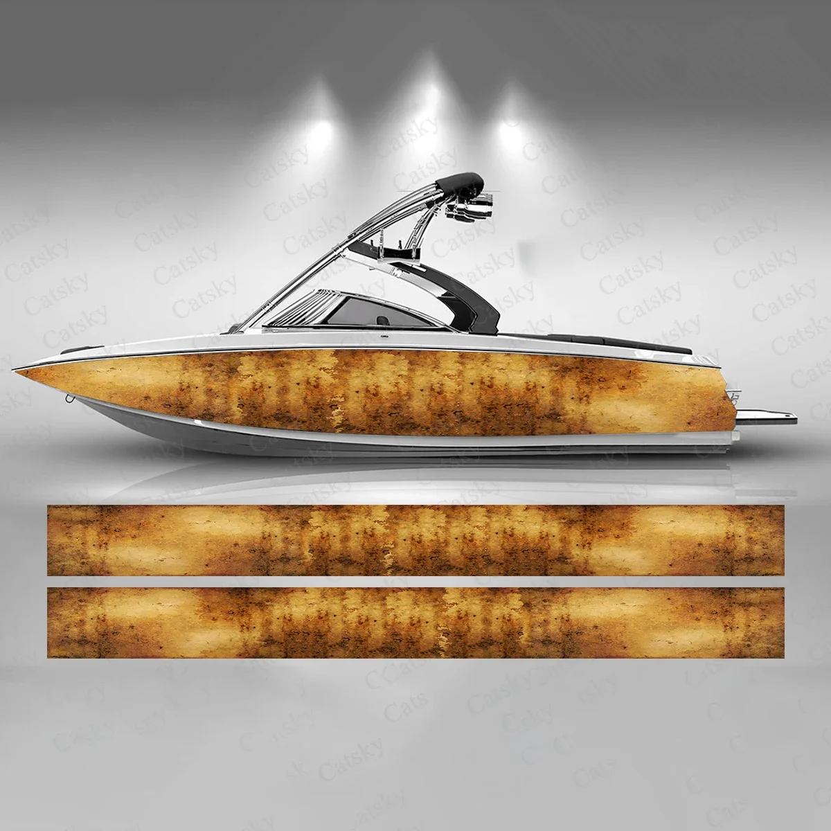 

Abstract Rust Design Colorful Boat Sticker Fashion Custom Fish Boat-Sticker Vinyl Waterproof Boat Wrap Graphic Boat Wrap Decal
