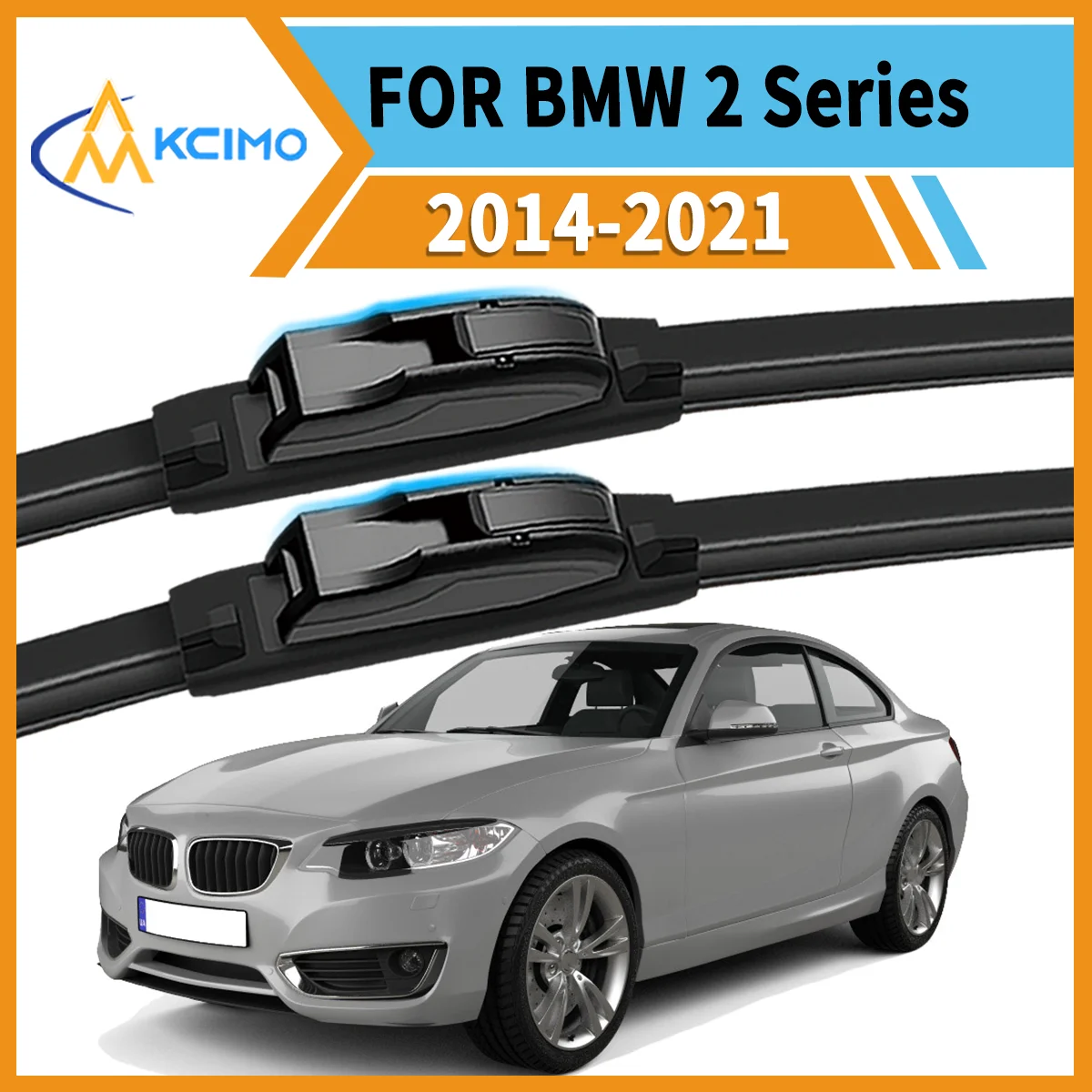 

Smooth & Silent Wiping 2PCS Wiper Blades for BMW 2 Series F22/F23 2014-2021 All-Weather Performance Clear View Safe Driving