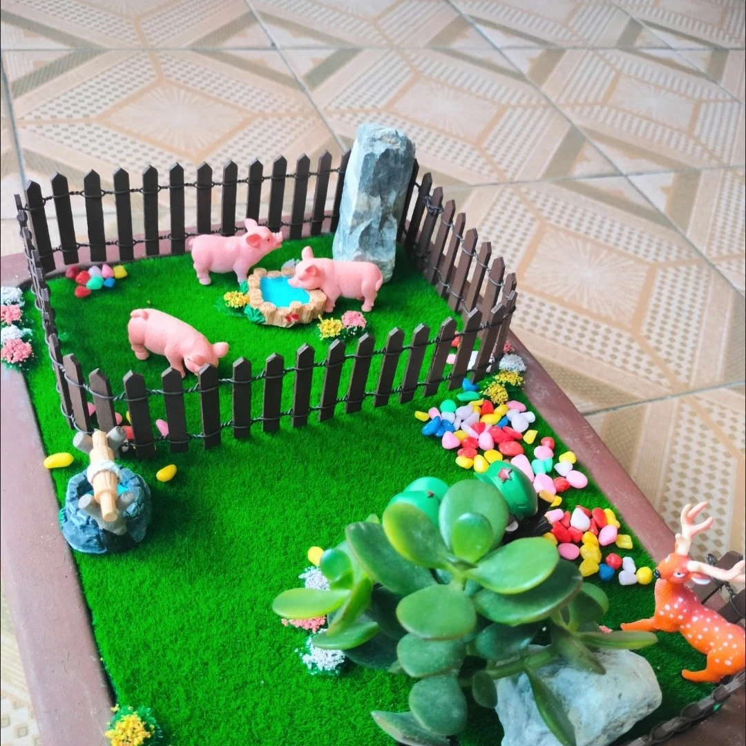 100*5cm/3cm fai da te in miniatura Mini recinzione fata giardino barriera artigianato in legno arredamento camera Maison Figurine accessori decorazione della casa