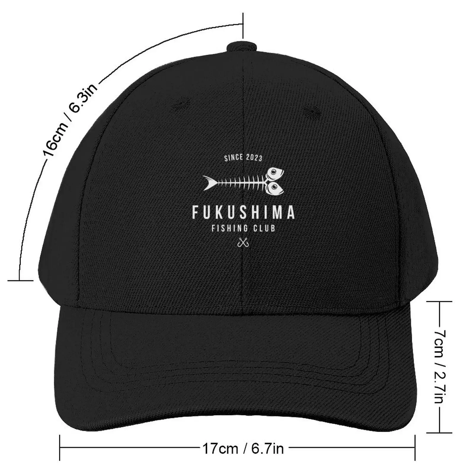 Fukushima Fish Club logo v1 Baseball Cap custom Hat Golf Wear Custom Cap Women's Beach Outlet Men's