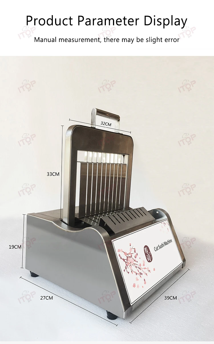 ITOP CSR-25 Cut Sushi Machine Food Grade Stainless Steel Sushi Forming Machine Sushi Slicer Thickness 22mm Food Processor